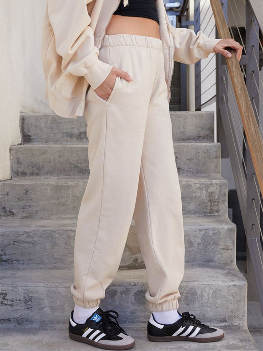 Brandy Melville John Galt Beige "Rosa" Sweatpants OS